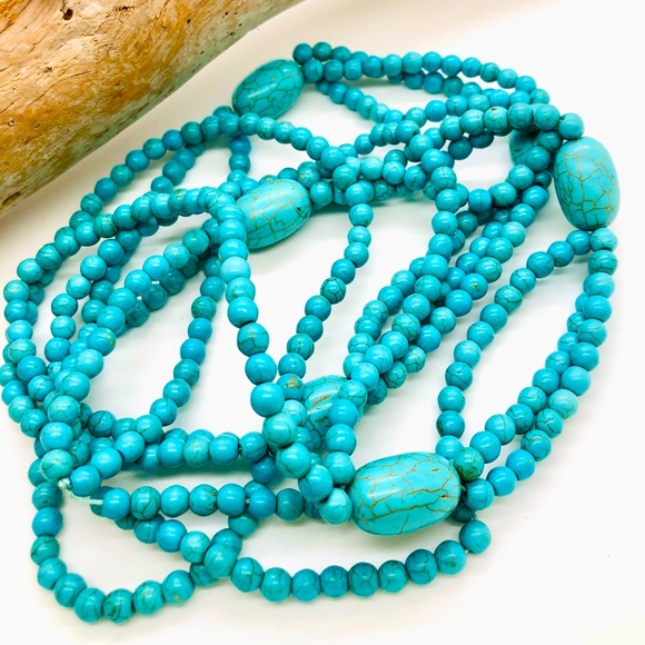 Vintage turquoise bead southwestern style necklace 💙 - Picture 13 of 13